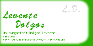 levente dolgos business card